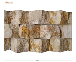Galala Marble Split Mosaic Tiles, Galala Beige Marble Split Mosaic
