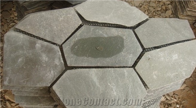 Compare Natural Yellow Mats Flooring Flagstone, Hebei Rust Slate Flagstone
