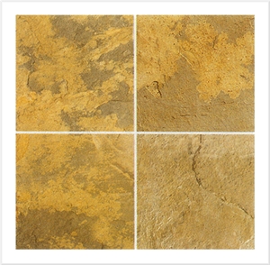 Rusty Flooring Slate Classical Stone, China Yellow Slate Slabs & Tiles