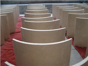 Around Arc Plate, Beige Marble Column
