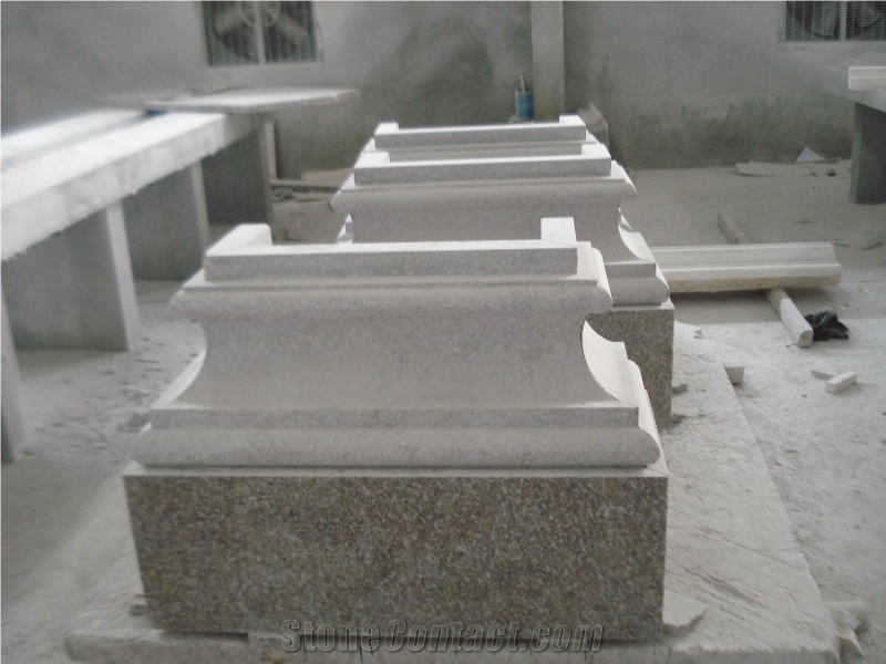 Column Base for Building, Pink Granite Column Base