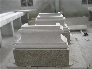 Column Base for Building, Pink Granite Column Base