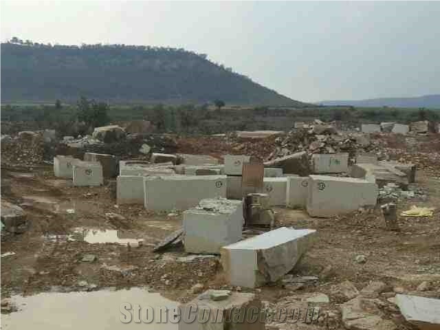 White Wooden Marble Block, China White Marble