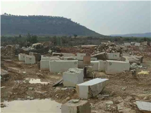 White Wooden Marble Block, China White Marble