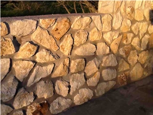 Rockface Rodos Stone, Beige Quartzite Building, Walling
