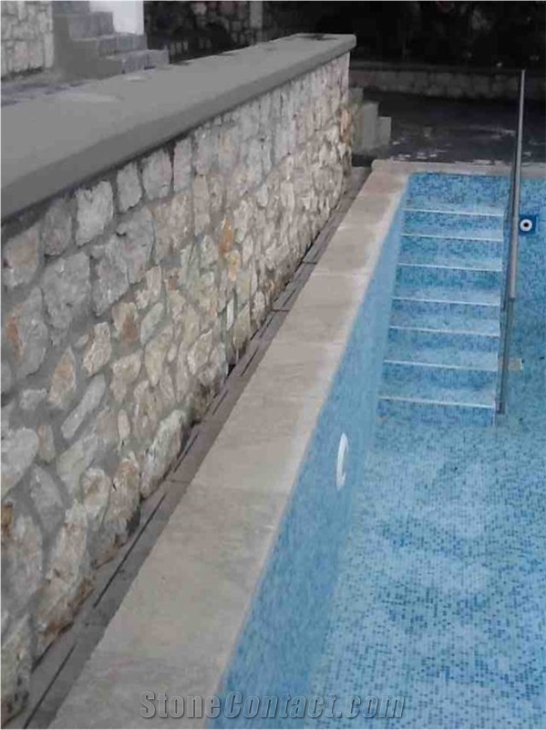 Rockface Rodos Stone, Beige Quartzite Building, Walling