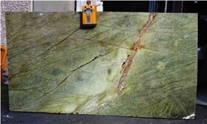 Rainforest Green Slabs & Tiles, Rain Forest Green Marble Slabs & Tiles