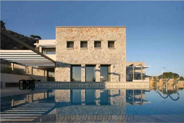 Building Wall Stones, Beige Quartzite Wall