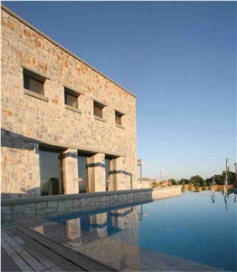 Building Wall Stones, Beige Quartzite Wall