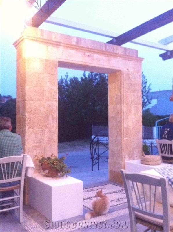 Beige Sandstone Cube Bricks for Walling