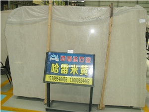 Gohare Beige Limestone Polished Slab, Iran Beige Limestone