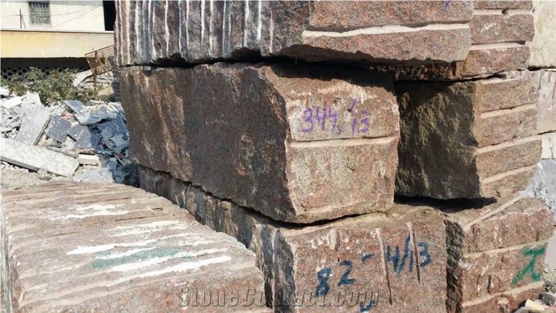 Rosso Santiago Red Granite Block, Ukraine Red Granite