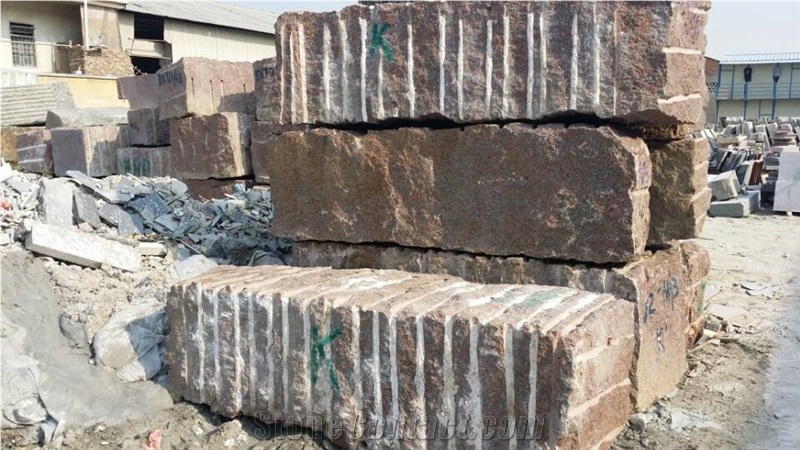 Rosso Santiago Red Granite Block, Ukraine Red Granite