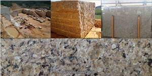 New Venetian Gold Granite Block, Brazil Yellow Granite