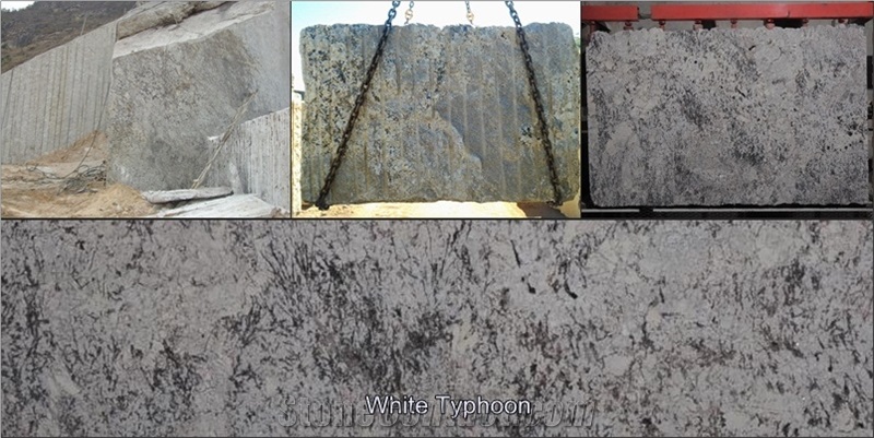 White Typhoon Granite Block