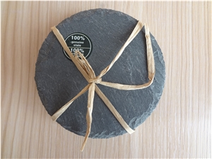 Slate Placemat and Coaster, Black Slate Kitchen Accessories