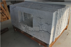 Bianco Carrara Venato Marble Vanity Italy, Bianco Carrara Venato Bath Tops