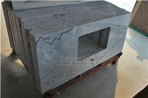 Bianco Carrara Venato Marble Vanity Italy, Bianco Carrara Venato Bath Tops