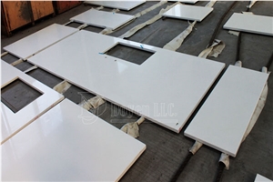 Bma100 Sky White Kitchen Worktops & Islands, Bma100, Sky White Quartzite Kitchen Worktops