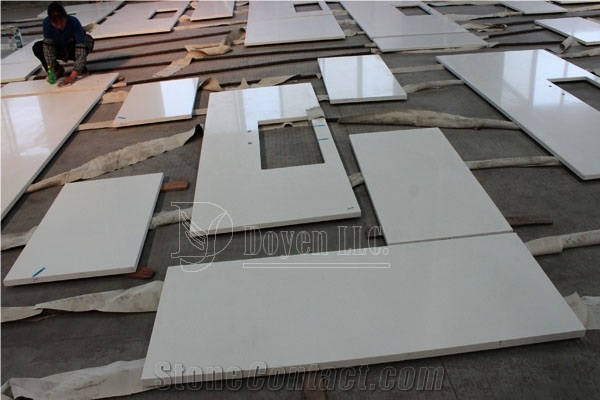 Bma100 White Quartz Kitchen Countertop Units, Sky White Quartzite Kitchen Countertops