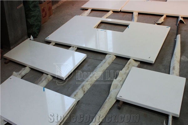 Bma100 White Quartz Kitchen Countertop Units, Sky White Quartzite Kitchen Countertops