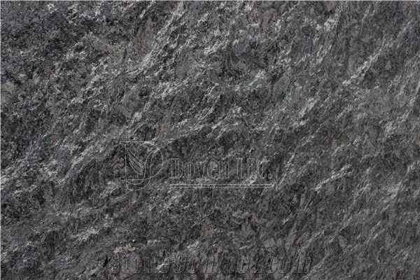 Brazil Cosmos Flamed Granite Slabs, Brazil Black Granite
