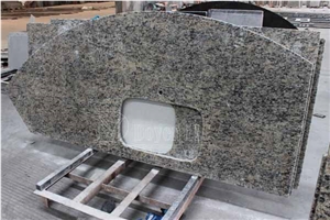 Brazil Santa Cecelia Light Beige Granite Kitchen Island Tops