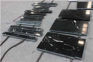China Polished Black Biotite Granite Wall Border Lines