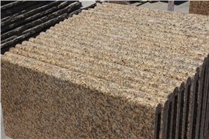 China Tiger Skin Yellow Laminated Edges Granite Bath Tops