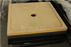Egypt Cream Honed Marble Bath Shower Trays, Egypt Beige Marble Trays