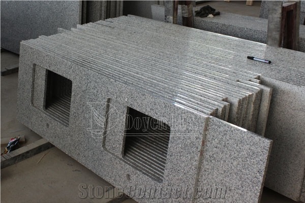 G603 Double Rectangular Sink Vanity Tops