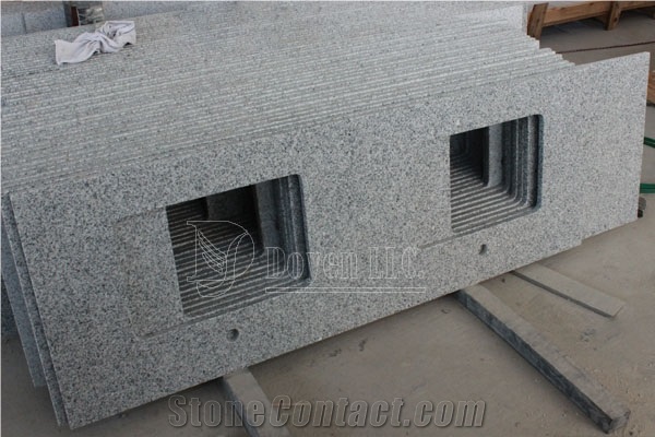 G603 Double Rectangular Sink Vanity Tops