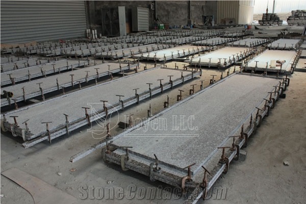 G664 Granite Prefab Kitchen Countertops Processing
