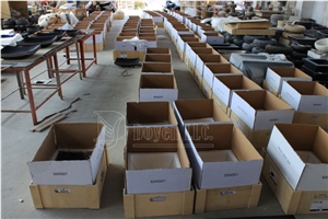 G682 Oval Bowl Sinks & Vessel Basins, Golden Peach, Desert Gold, Rusty Yellow Granite Basins