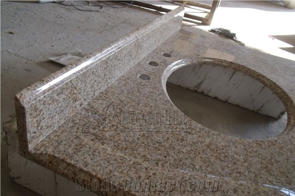 G682 Rusty Yellow Vanity Tops, Rusty Yellow Bath Tops