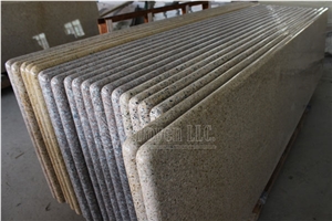 G682 Yellow Granite Kitchen Countertops with Laminated Edges,Sunset Gold Granite Kitchen Countertops