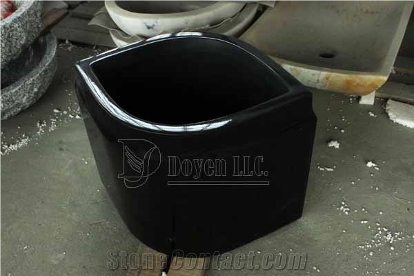 Hebei Black Polished Granite Vessel Basins & Sinks