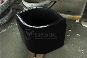 Hebei Black Polished Granite Vessel Basins & Sinks