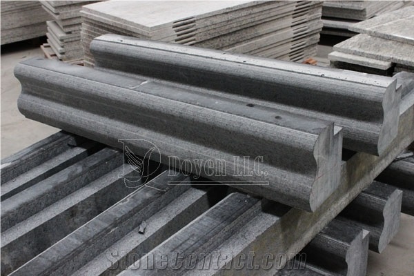 India Black Pearl Custom Exterior Polished Granite Mouldings