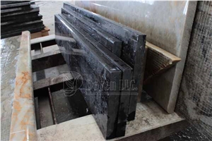 India Black Pearl Prefab Kitchen Polished Granite Round Table Tops