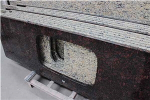 India Tan Brown Custom Kitchen Red Granite Worktops