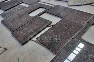 India Tan Brown Polished Red Granite Countert Tops