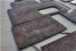 India Tan Brown Polished Red Granite Countert Tops