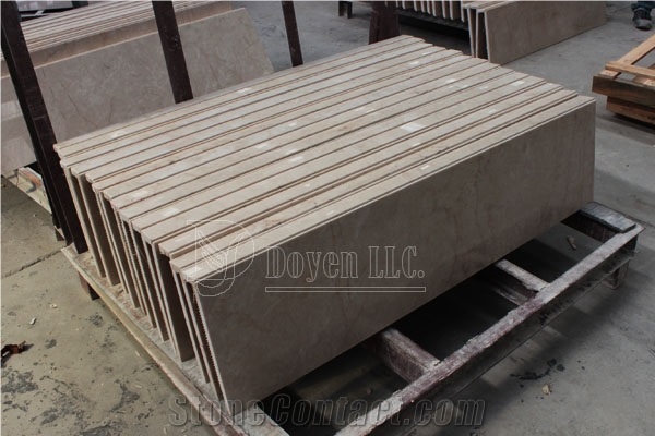 Iran Royal Botticino Polished Beige Marble Buildings Stair Treads