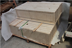 Iran Royal Botticino Polished Beige Marble Buildings Stair Treads