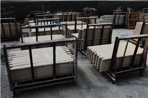 Iran Royal Botticino Polished Beige Marble Buildings Stair Treads