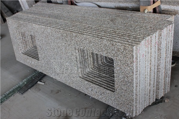 Navajo White Granite Double Sink Vanity Tops