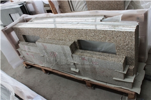 Navajo White Granite Double Sink Vanity Tops