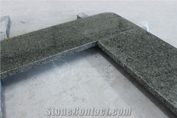Polished Kitchen Granite Bar Countertops, China Rainforest Green Granite Countertops