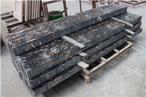 Portoro Gold Polished Marble Border Liners, Portopo Black Marble Border Line